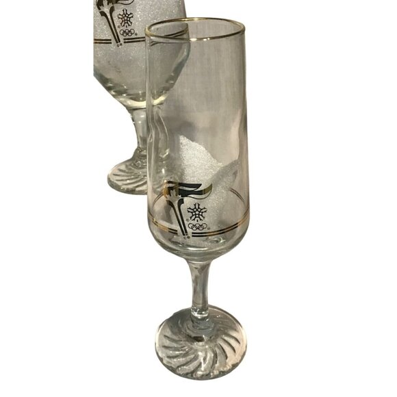 Vintage Calgary 1988 Winter Olympic Commemorative Glassware Set Set of 8 - Picture 4 of 4